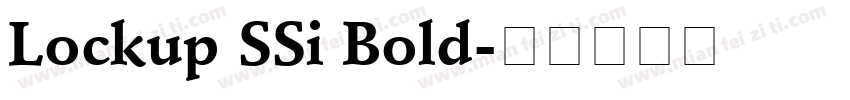 Lockup SSi Bold字体转换